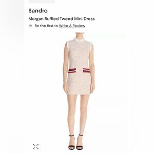 Sandro Morgan Ruffled Tweed Mini Dress - 38